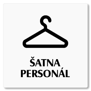 Šatna personál, 100x100mm, bílá, Nevada